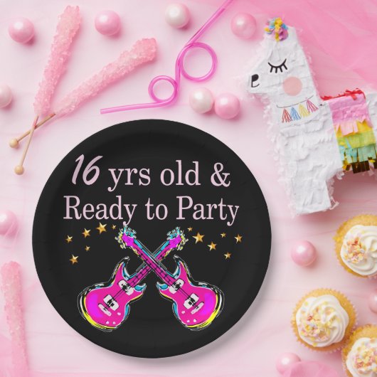 16E ROCKSTER PAPIEREN BORDJE (Feest)