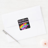 16E ROZE SCHOENENKONINGIN VIERKANTE STICKER (Envelop)