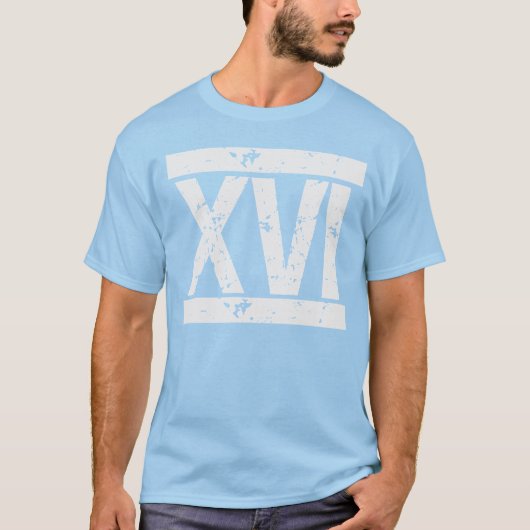 16e T-shirt van de 16e verjaardag (Voorkant)