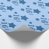 16e tiende verjaardag of een jaar feestelijke drad cadeaupapier (Hoek)