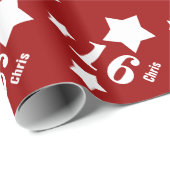 16e tiende verjaardag of een jaar feestelijke drad cadeaupapier (Rol Hoek)