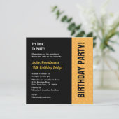 16e tienerdag Modern Gold en Black V841 Kaart (Staand voorkant)