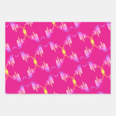 16e trouwwas, Statice Bloem Inpakpapier Vel (Voorkant 3)