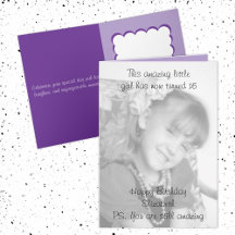 16e verbazingwekkende naam paarse verjaardagsfoto