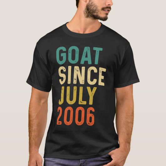 16e verjaardag 16 jaar oud GOAT sinds juli 2006 T-shirt (Voorkant)