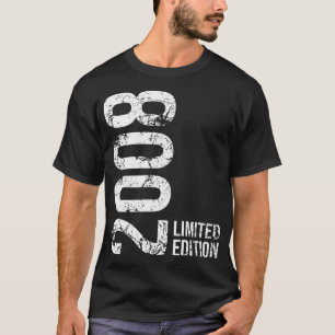 16e verjaardag 16 jaar oud meisje jongen 2008 t-shirt