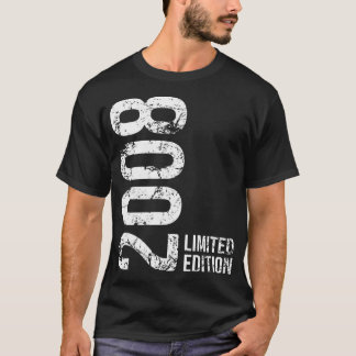 16e verjaardag 16 jaar oud meisje jongen 2008 t-shirt