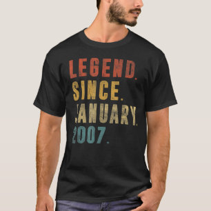 16e verjaardag 16 jaar oude leggende sinds 20 janu t-shirt