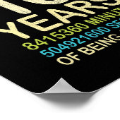 16e verjaardag 16 jaar oude  retro 192 poster (Hoek)