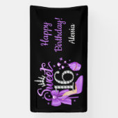 16e verjaardag. 16 zoete meisjes spandoek (Verticaal)