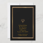 16e verjaardag, 16e verjaardag, Art Deco, zwart go Kaart (Achterkant)