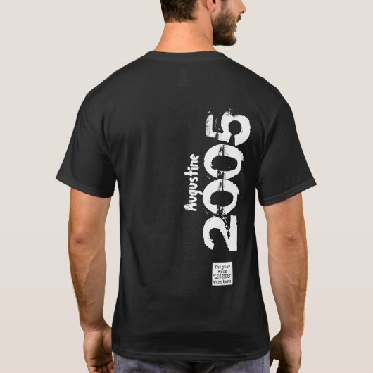 16e Verjaardag 2005 Naam Legends  Distressed T-shirt (Achterkant)