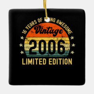 16e verjaardag  2006 beperkte uitgave keramisch ornament