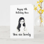 *** 16e VERJAARDAG *** AAN ONZE "MOOIE ** NICHTJE Kaart (Gele Bloem)