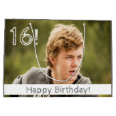 16e verjaardag aangepaste fotojongen large cadeautasje (Achterkant)