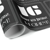 16e verjaardag: Art Deco Geïnspireerde look "16" e Cadeaupapier (Rol Hoek)