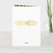 16e verjaardag Art Deco Gold Black Great Gatsby Kaart (Achterkant)