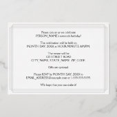 16e verjaardag — Art Deco Style "16" en naam Folie Uitnodiging (Achterkant)