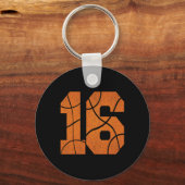 16e verjaardag Basketbal Boys Kinder Sleutelhanger (Voorkant)