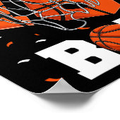 16e verjaardag Basketbal Kinder 1 Poster (Hoek)