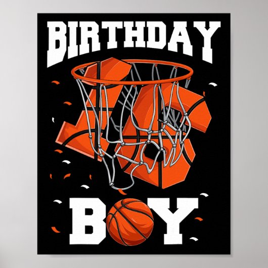 16e verjaardag Basketbal Kinder 1 Poster (Voorkant)