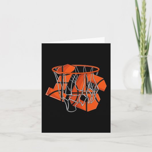 16e verjaardag Basketbal Kinder Kaart (Voorkant)
