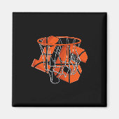 16e verjaardag Basketbal Kinder Magneet (Voorkant)