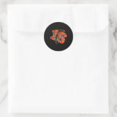 16e verjaardag Basketbal Kinder Ronde Sticker (Tas)