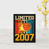 16e verjaardag Basketbal Limited Edition 2007 Plez Kaart (Gele Bloem)
