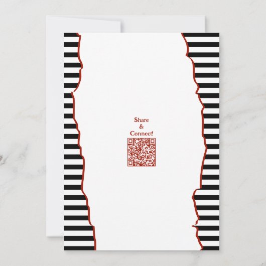 16e verjaardag Black & White Party Kaart (Achterkant)