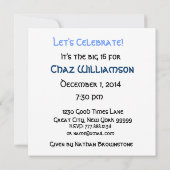 16e verjaardag Blauwe gestreept kaarsen gerecyclee Kaart (Achterkant)