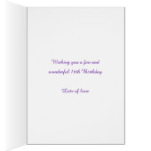 16e verjaardag bloem aangepaste aqua roze paarse (Binnen (Rechts))