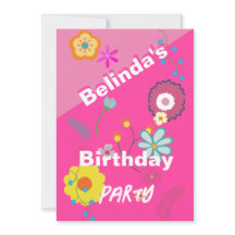 16e verjaardag Bloemen Bloem Roze Uitnodiging