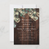 16e verjaardag BRIDAL Rustic Gold Hearts Conf Kaart (Voorkant)