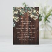 16e verjaardag BRIDAL Rustic Gold Hearts Conf Kaart (Staand voorkant)