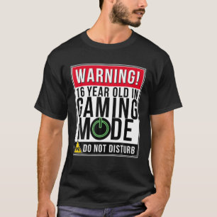16e verjaardag cadeauidee voor 16-jarige gamers t-shirt