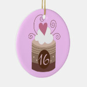 16e verjaardag cadeaus voor haar keramisch ornament (Rechts)