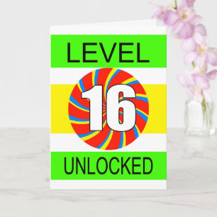 16e verjaardag computergamer kaart