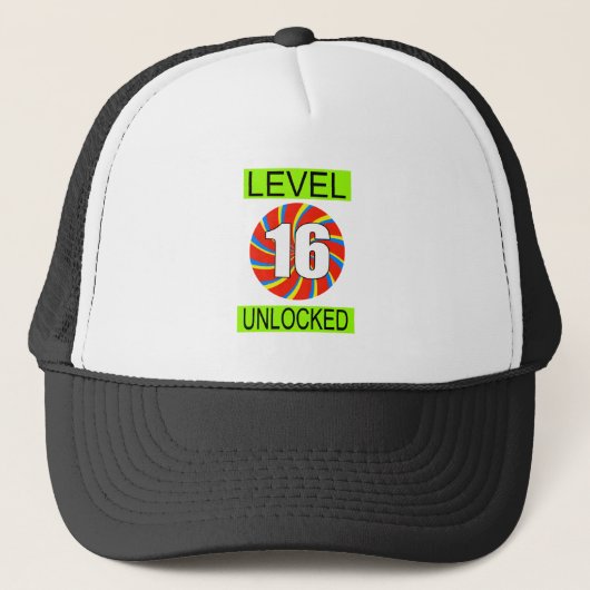 16e verjaardag computergamer trucker pet (Voorkant)