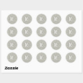 16e verjaardag Cool Gray Pastel Classic Ronde Sticker (Vel)