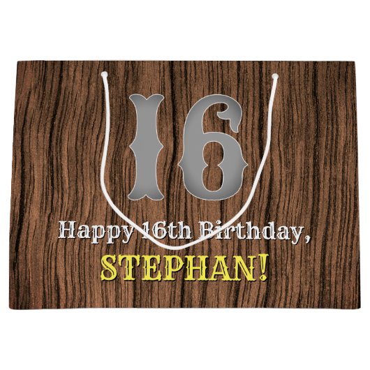 16e verjaardag: Country Western geïnspireerd uiter Groot Cadeauzakje (Voorkant)