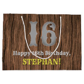 16e verjaardag: Country Western geïnspireerd uiter Groot Cadeauzakje (Achterkant)