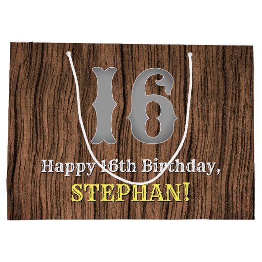 16e verjaardag: Country Western geïnspireerd uiter Groot Cadeauzakje (Achterkant)