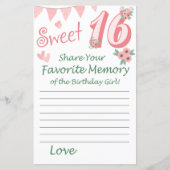 16e verjaardag Favoriete herinnering van het verja (Voorkant)