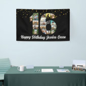 16e verjaardag Foto Collage gelukkig verjaardagsev Spandoek (Beurs)