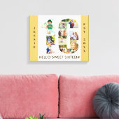 16e verjaardag Foto Collage nummer 16 Neutraal Canvas Afdruk (Insitu (Woonkamer))