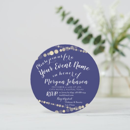 16e verjaardag Foto Confetti Roos Gold Kaart (Staand voorkant)