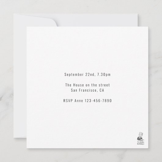 16e verjaardag Foto-uitnodiging (Achterkant)