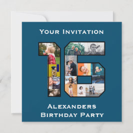 16e verjaardag Foto-uitnodiging
