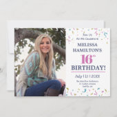 16e verjaardag - Fotofeestje Kaart (Voorkant)